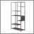 Gray Metal Bookshelf, Space Saving, Home Decoration