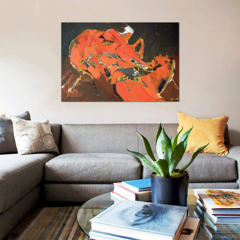 «Abstract Lobster I», impression sur toile, H 12 po x l 18 po x P 1,5 po, Toile tendue