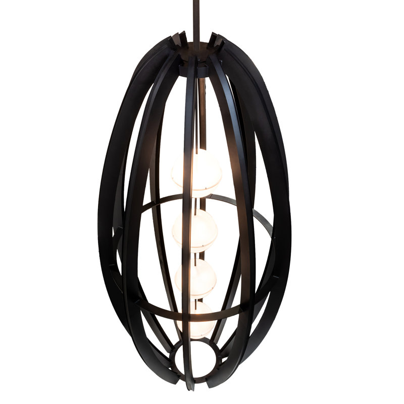 Luminaire suspendu géométrique unique à 16 lumières