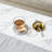 Set Of 6 Absorbent Ceramic Coasters With Metal Holder, Cork Backing For Table Protection, Minimalist Home Decor, Coffee Table Accessories-244240513