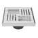 6" Square Shower Drain with Elements Pattern Grate