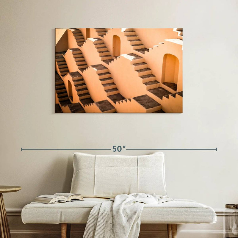 Indian Stepwell, 26" H x 39" W