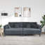 Canapé 3 pièces vidaXL en velours gris foncé vidaXL-116120005