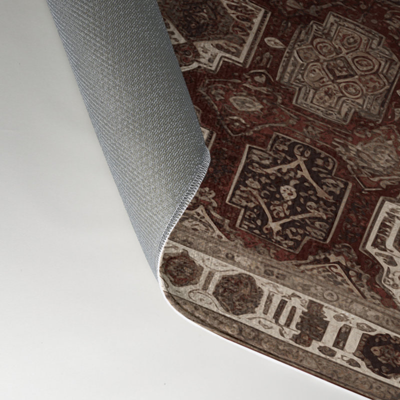 Tapis d'intérieur et d'extérieur noir Persian, Rectangulaire 3 pi x 5 pi