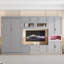Lit escamotable simple avec meuble télé intégré et rangement-1143642909