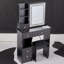 Petit meuble-lavabo 29,2 po avec tiroir de gauche et tabouret rembourré-114233249