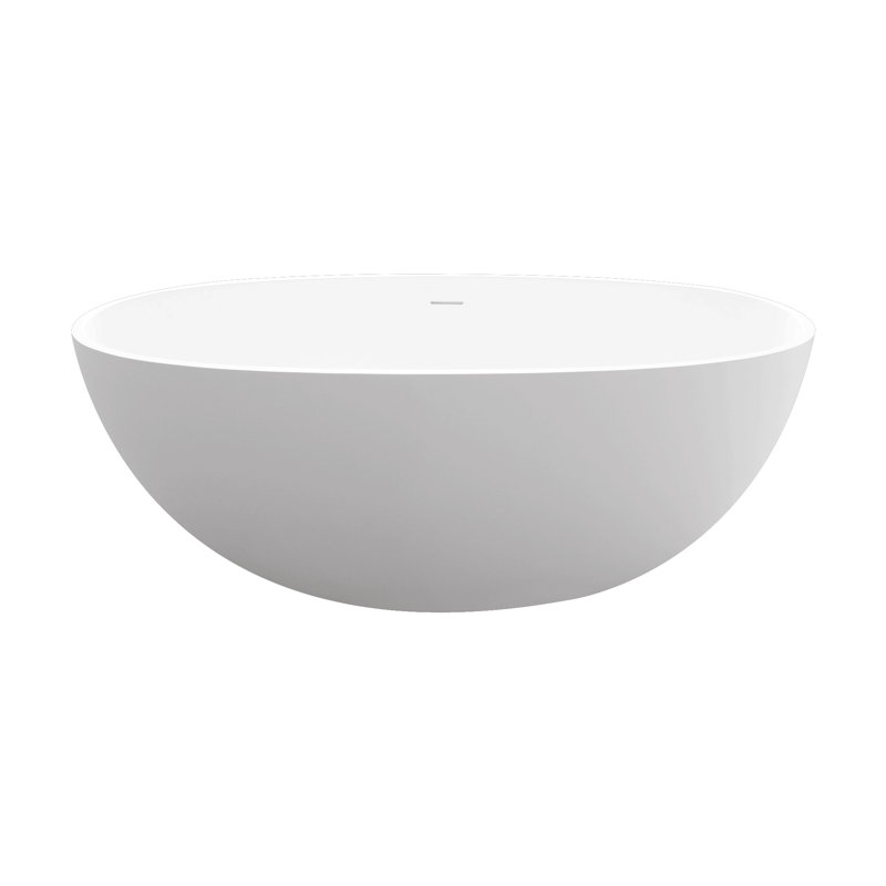 55" Solid Surface Soaking Bathtub