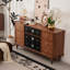 Armoire d'appoint en noyer massif et bois manufacturé