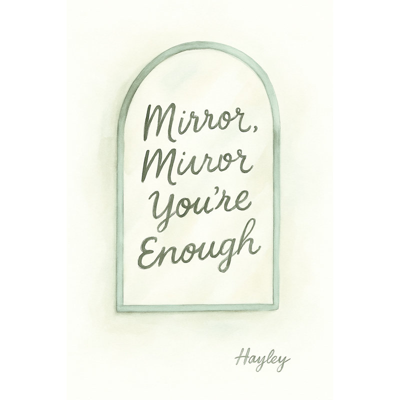 Vous êtes assez - Art mural sur toile miroir inspirant, H 24 po x l 16 po