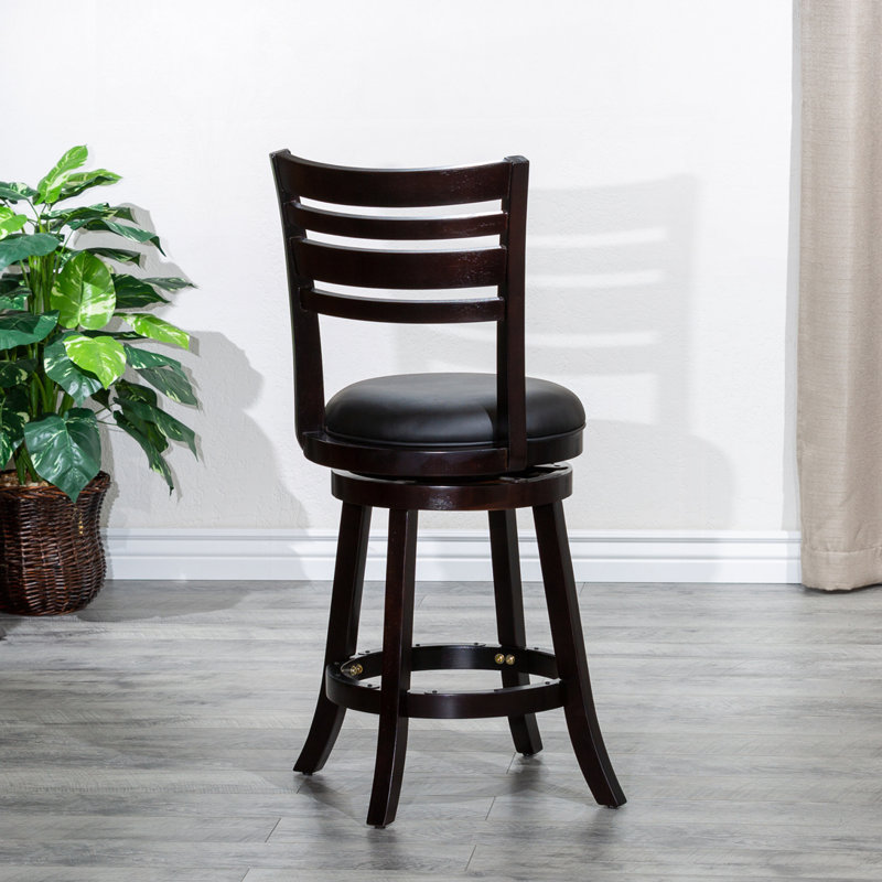 Tabouret pivotant à hauteur de comptoir, Noir, Noir