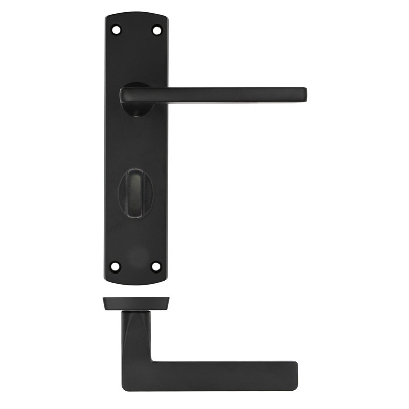 Single Dummy Door Handle, Matte Black