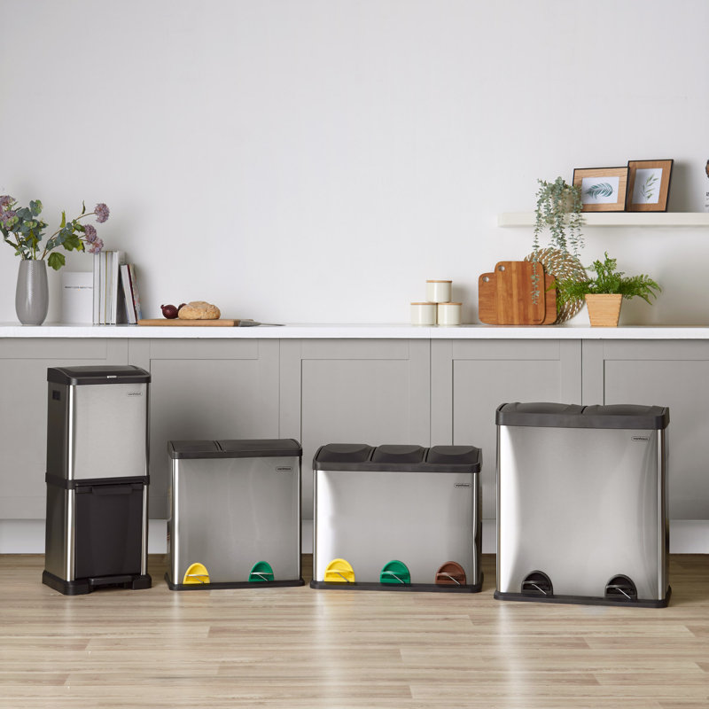 Steel Step On Recycling Bin - 60L