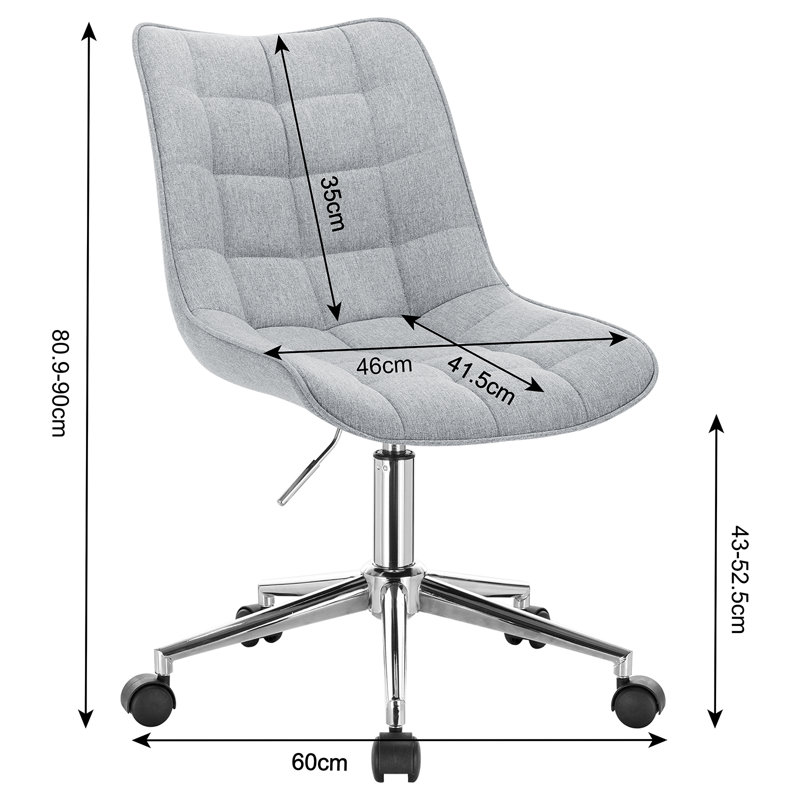 Darrey Office Chair, Light Grey