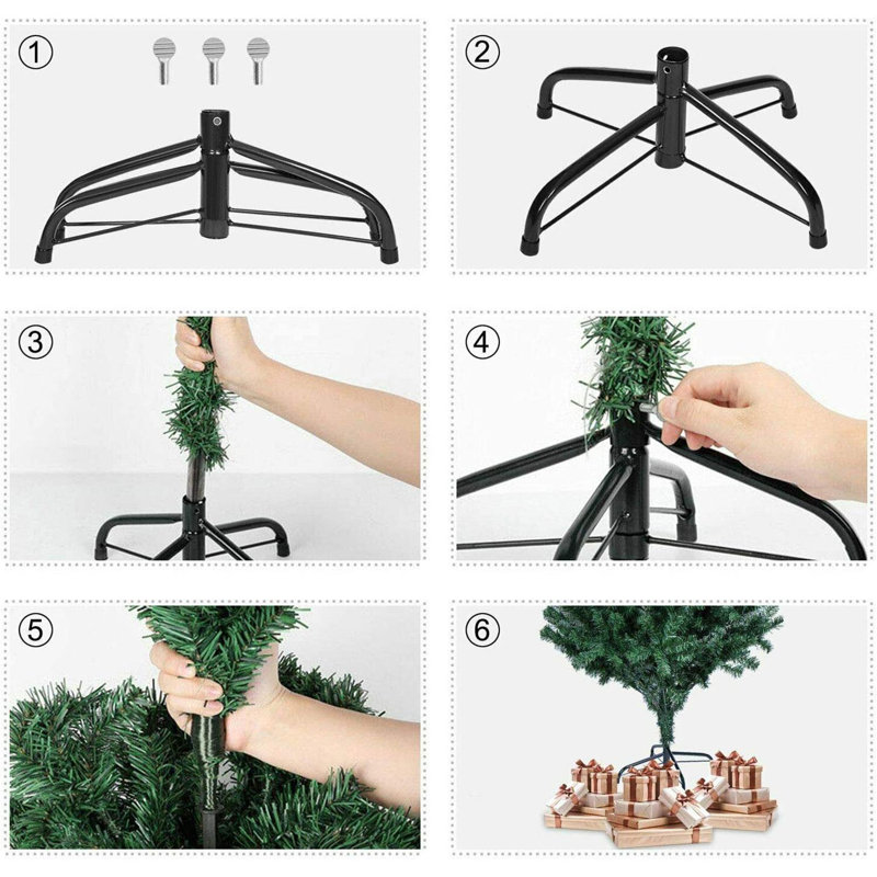 Iola Lincoln Pine Artificial Bushy Looking Green Flocked Christmas Tree, 4'