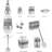 Creative Scents Crackled Glass Silver Shower Curtain Hooks Set of 12