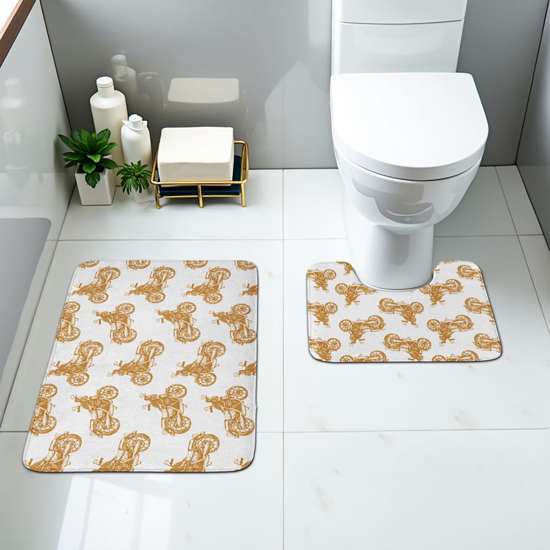  Ensemble de tapis de salle de bain 2 pièces