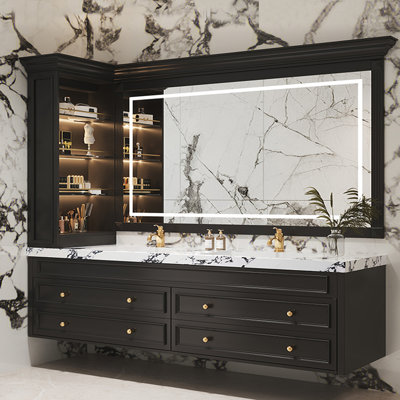 French retro luxury simple bathroom cabinet.