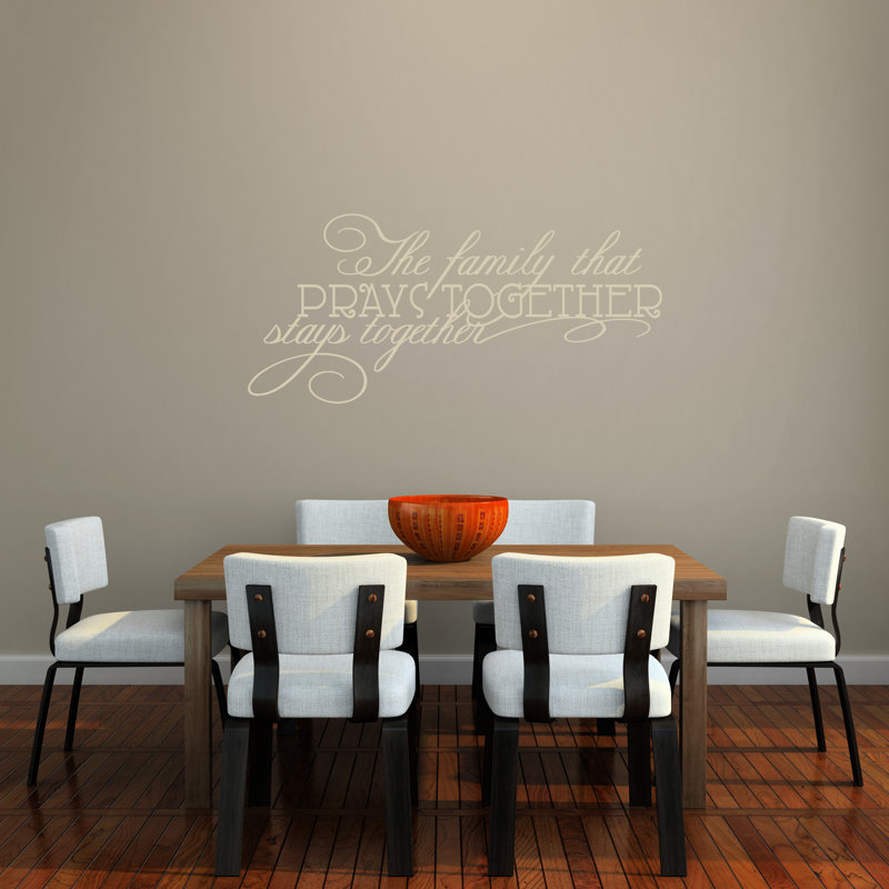 Décalcomanie murale the family qui prays ensemble, Beige clair
