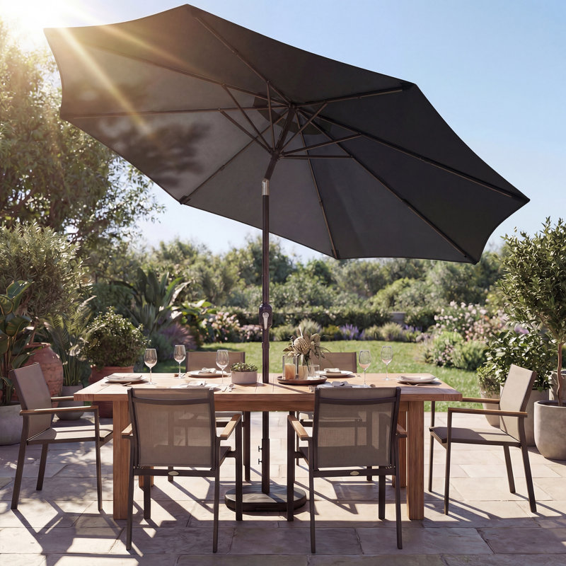 267cm Market Parasol, Black