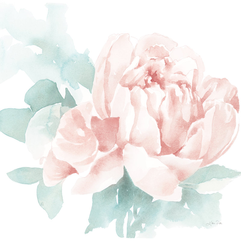 Poétique en fleurs I rose, H 36 po x l 36 po x P 1,25 po