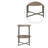 Tarenton Natural and Gunmetal Accent Table with Bottom Shelf