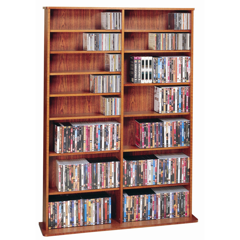 Étagère de rangement multimédia Conners, Chêne