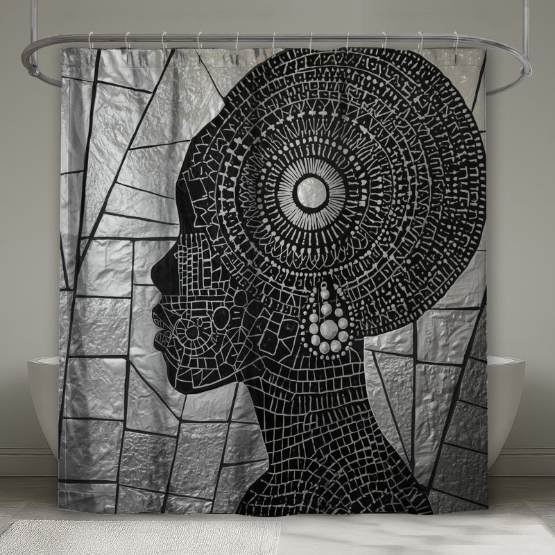 Rideaux de douche Mosaic, L 70 po x H 84 po