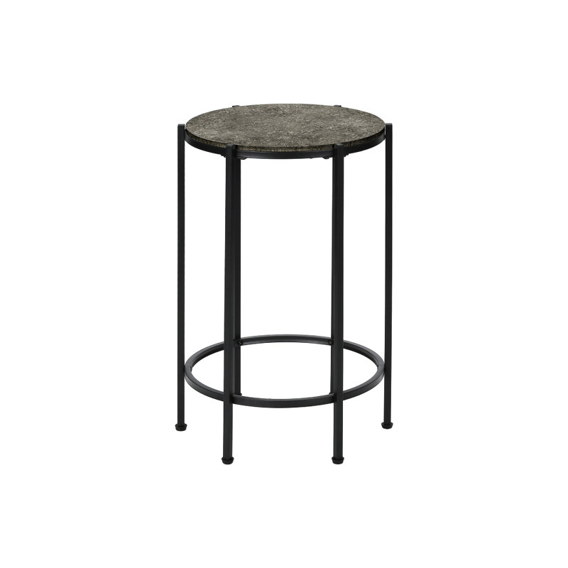 Accent Table, End, Round, Side Table, Small, Lamp, Living Room, Bedroom, Nightstand, Contemporary, Black