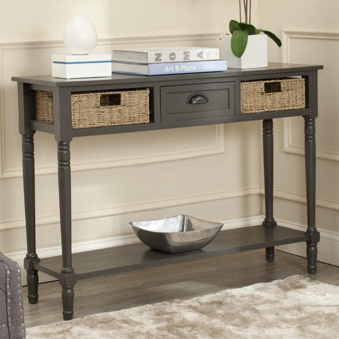 Console en bois massif 44,5 po Painswick, Gris