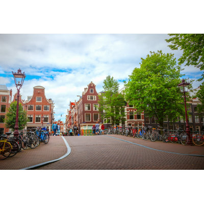 Canal In Amsterdam by Adisa - Wrapped Canvas Print