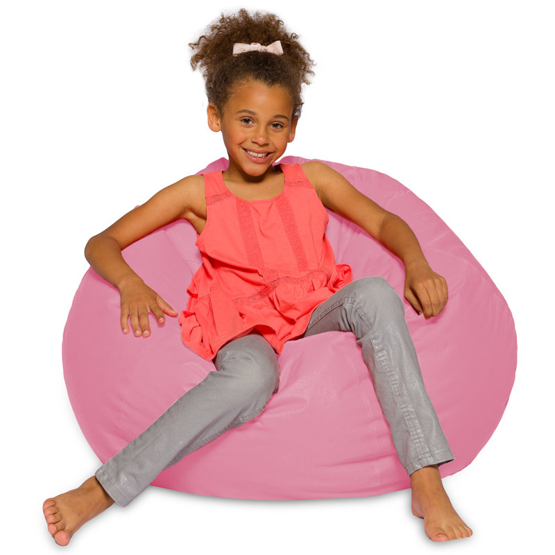 Bean Bag Chair for Kids, Teens, and Adults - Filled with Soft Beads, Includes Removable and Machine Washable Cover - Multiple Colors, Sizes and Fabrics including Soft Nylon & Canvas with Patterns