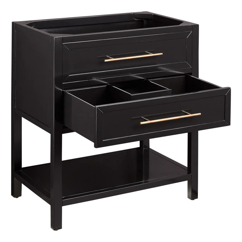 Meuble-lavabo simple 30 po Robertson - armoire seulement, Noir