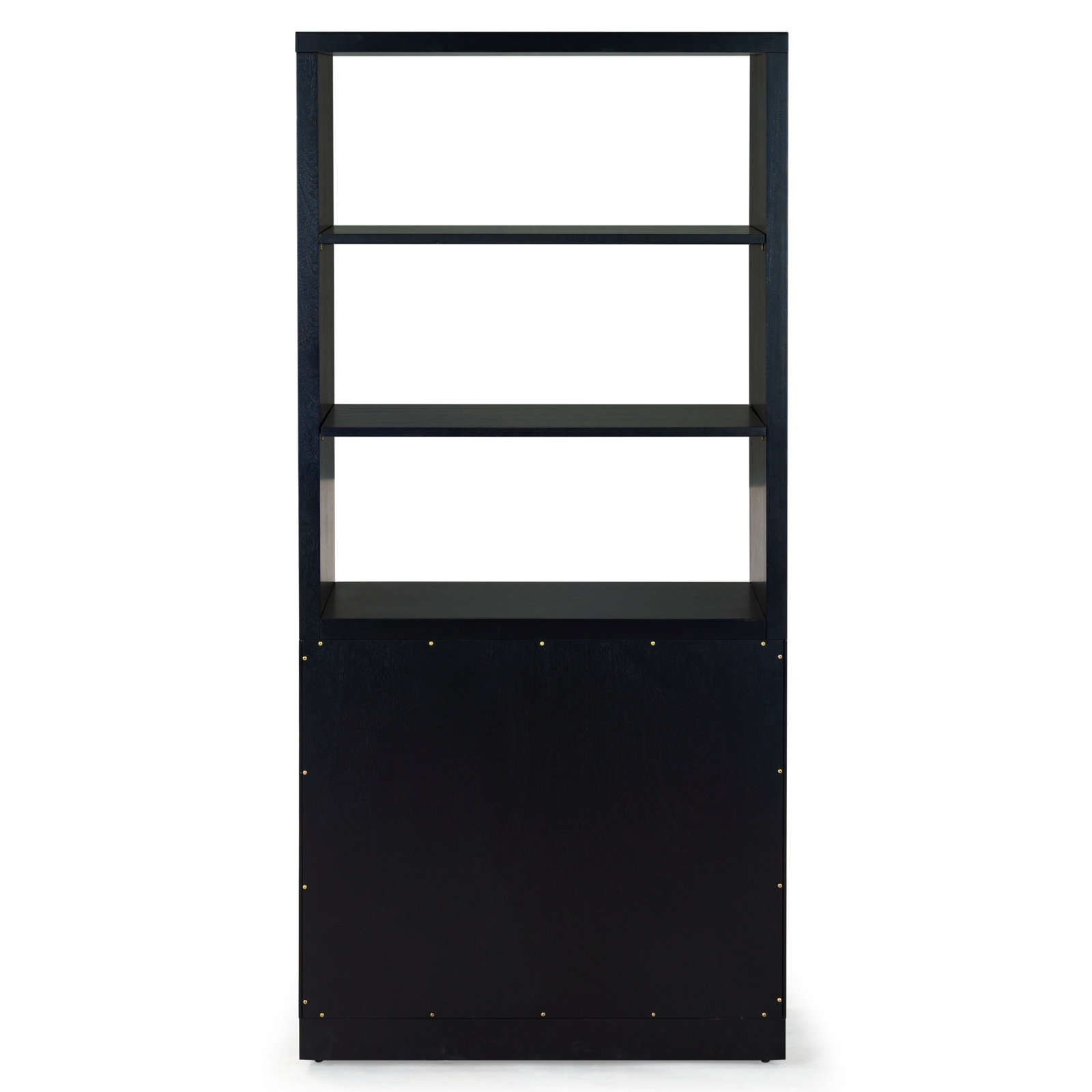 Grenier Glass Cabinet Bookcase, Black