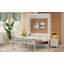 Grand lit escamotable mural avec placard, blanc