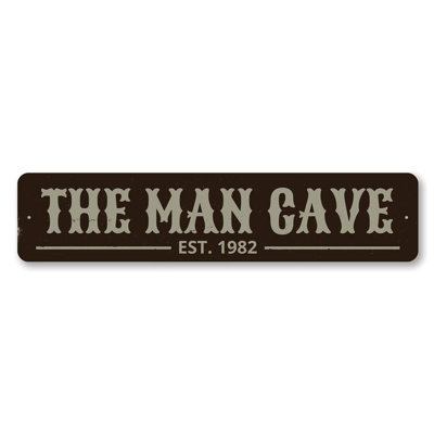 Plaque «Man Cave» en aluminium