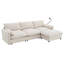 Canapé modulaire en L 96,5 po en chenille avec repose-pieds, accoudoirs éléphants, chargeur USB, support pour téléphone et poches latérales, canapé convertible confortable pour le salon, un appartement et un petit espace-833817236