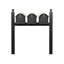 Boîte aux lettres à triple fixation Balmoral / avec embouts sphériques et médaillon de porte personnalisé (3 boîtes aux lettres, support à trois supports, 3 médaillons)-108111898-108305959