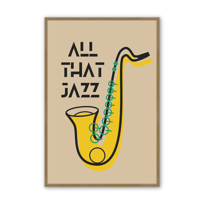 All That Jazz Print, Or brossé, H 21,25 po x l 17,25 po