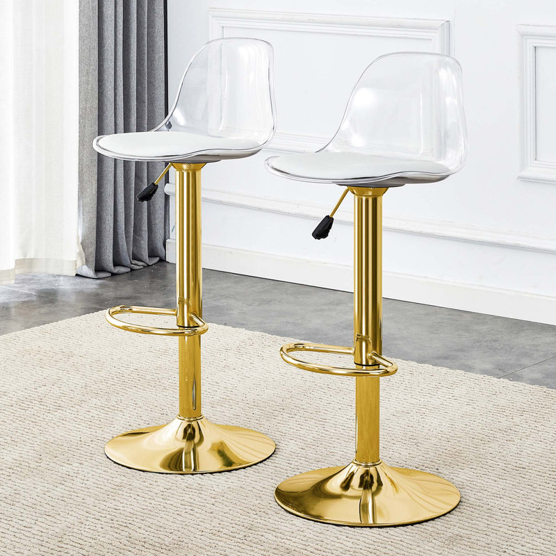Modern 360° Rotate Minimalist Adjustable Height Bar Stools(2PCS Sets)