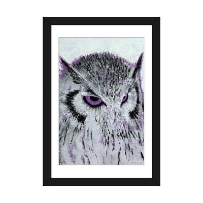 « mauve hibou », reproduction d’art sur toile