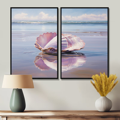 «Beige palourde bord de mer», art sur toile