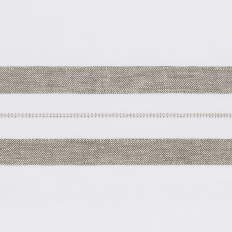 Malibu Sham, Euro, White/Taupe