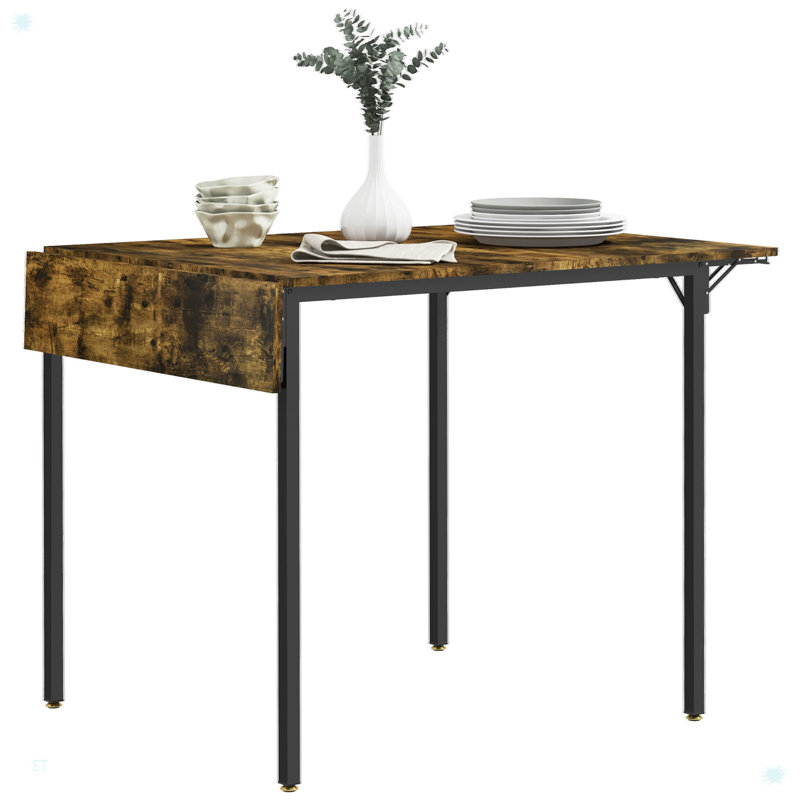 Industrial Folding Dining Table For 2 To 4