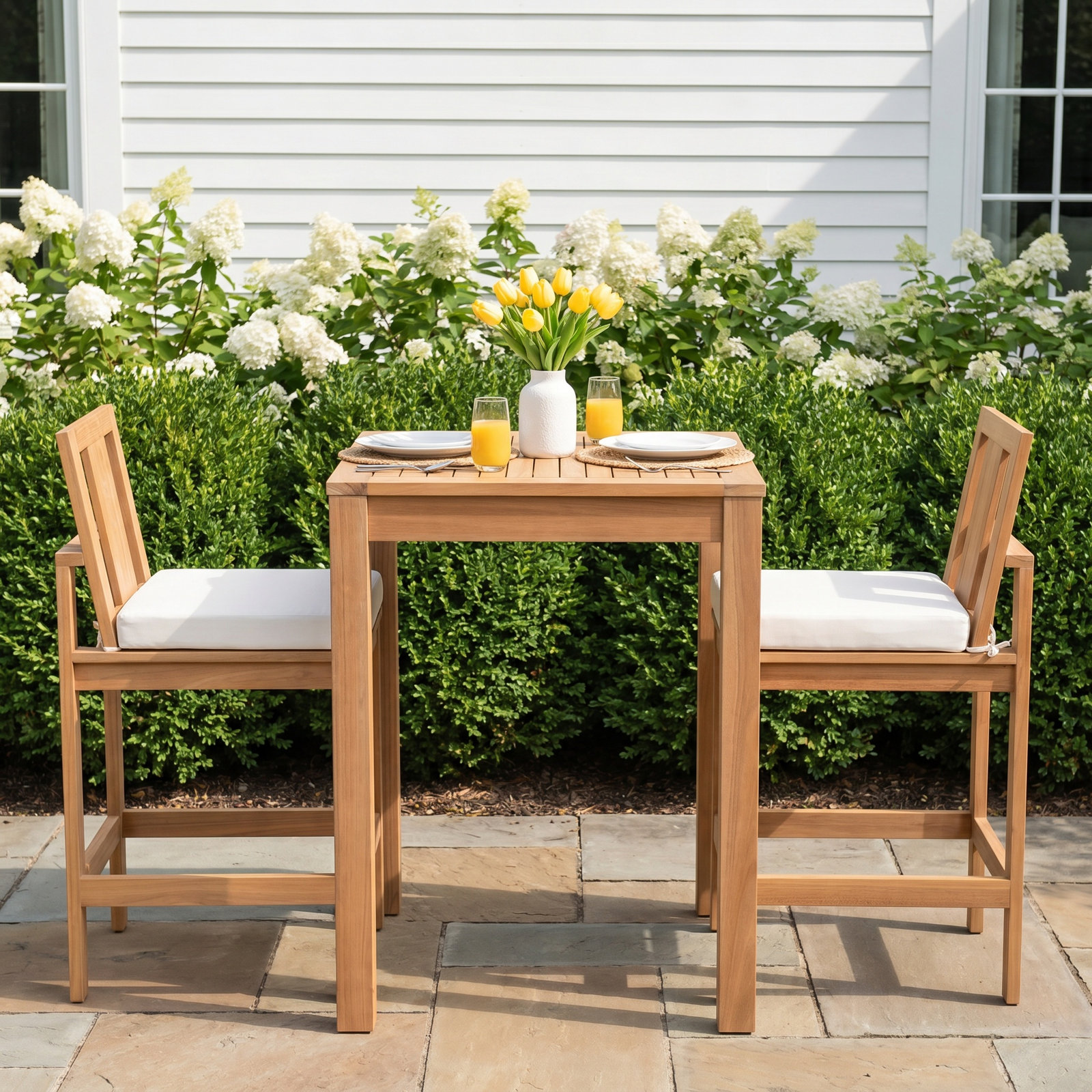 Dustin 32" Eucalyptus Patio Dining Set