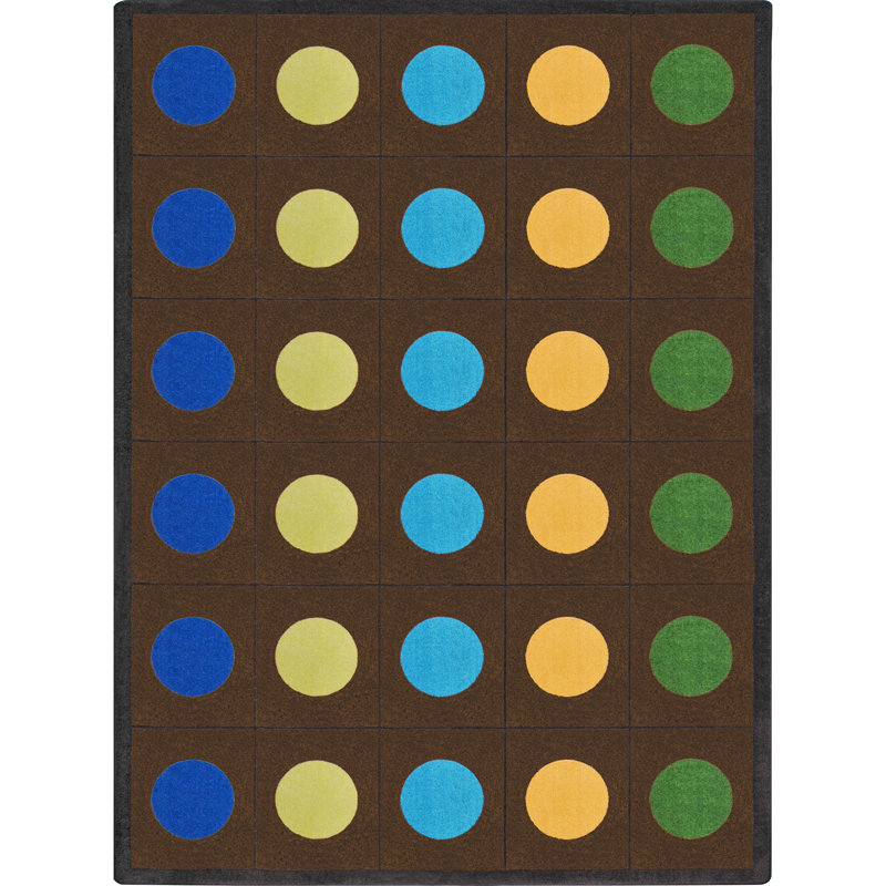 Tapis brun touffeté Lots of Dots, Rectangle 7 pi 8 po x 10 pi 9 po