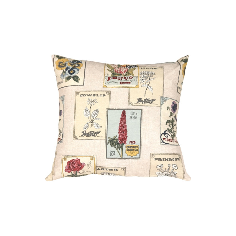 Vintage Seed Packet Seed Throw Pillow