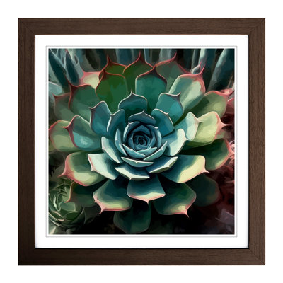 Succulent Glitch Art - Framed Print