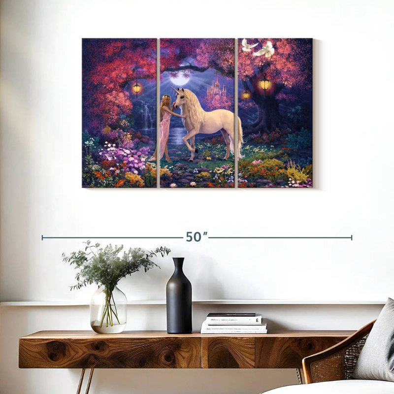 Kelan Unicorn Garden II, H 24 po x l 38 po