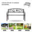 Banc de patio extérieur avec motif animal pour cour, pelouse, porche