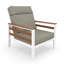 Fauteuil club d'extérieur en métal avec coussin Sunbrella Townsend-116488608
